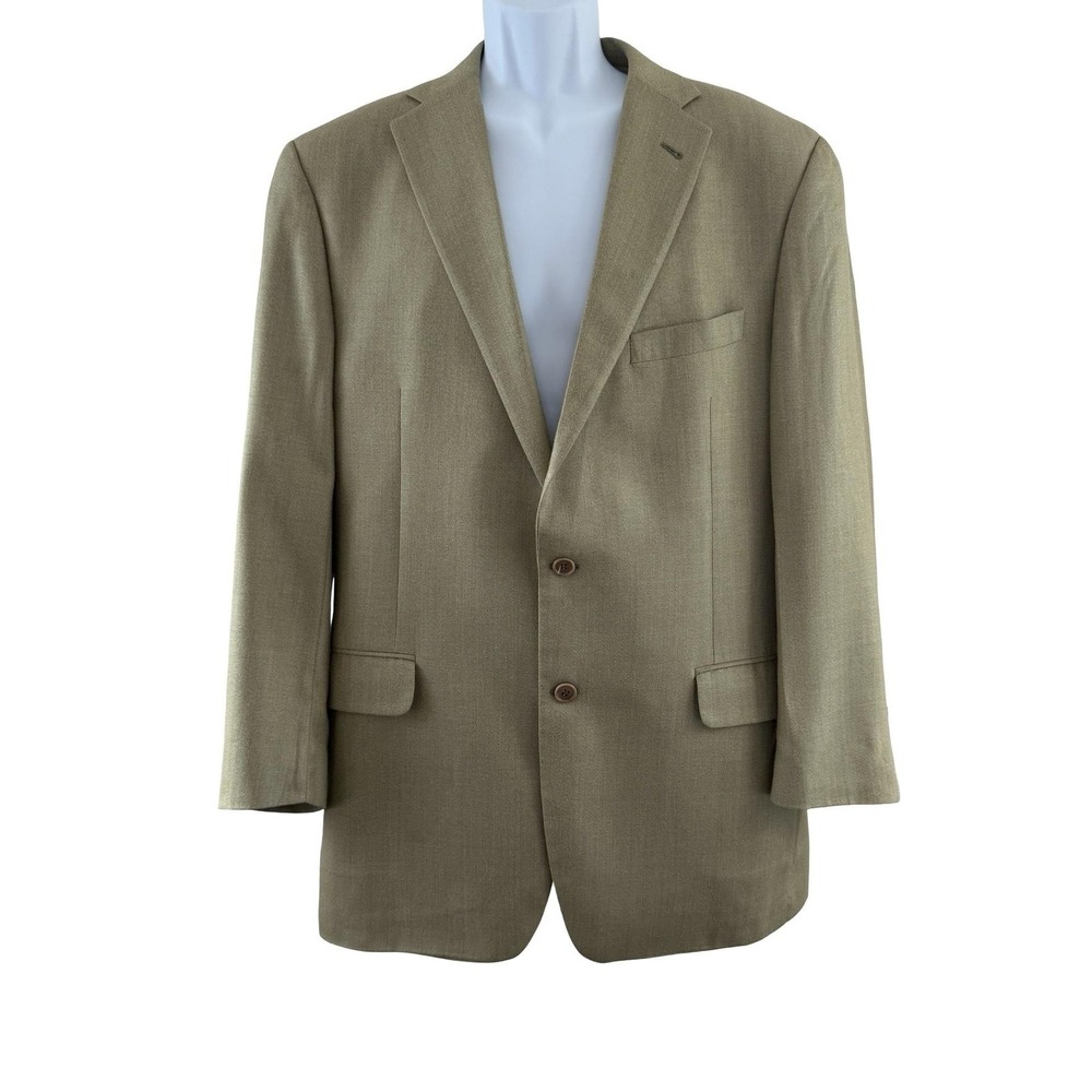 Coppley Sport Coat Mens 44 Long Beige Herringbone Silk Wool Merano Blazer Canada